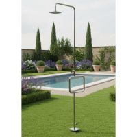 Ideal Pacific Modell 70 Kaltwasser-Gartendusche, freistehend, edelstahl poliert