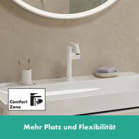 Vorschau: Hansgrohe Tecturis S Waschtischarmatur 150 Fine CoolStart wassersparend+ ohne Ablauf, weiß matt