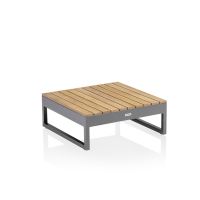 KETTLER OCEAN SKID PLATFORM Lounge-Tisch, Teak-Holz-Platte, anthrazit 0105934-7300