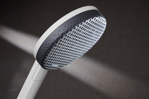 hansgrohe Raindance Alive Select S Duschset 125 3 Strahlarten, Duschstange 90cm, weiß matt