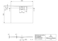 Vorschau: Villeroy&Boch Architectura 100x80cm MetalRim Duschwanne, superflach, Randhöhe 1,5cm weiß UDA1080ARA215V-01