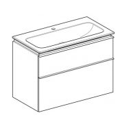Vorschau: Geberit iCon Set Slim Waschtisch mit Waschtischunterschrank mit 2 Auszügen Breite 90cm _1