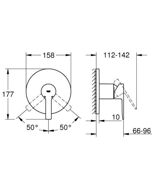 Grohe Lineare Einhand-Brausebatterie