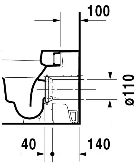 Duravit Happy D.2 Stand-WC Tiefspüler, weiß