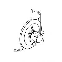 Vorschau: Kludi 1926 Unterputz-Thermostat ohne Absperrventil, chrom