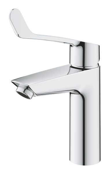 Grohe Eurosmart Einhand-Waschtischbatterie M-Size mit Verbrühschutz, langer Hebelgriff, chrom