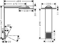 Vorschau: Axor ShowerComposition Kopfbrausenmodul 250/250 mit Schulterbrause, 2jet