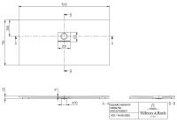 Vorschau: Villeroy&Boch Squaro Infinity Quaryl®-Duschwanne, flächenbündiger Einbau, 150x75cm, grey, UDQ1575SQI2IV-3S