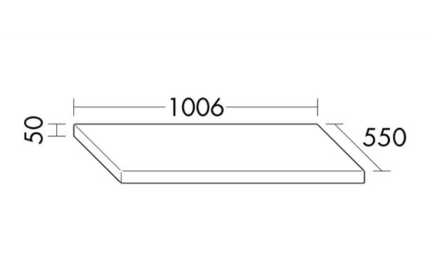 Burgbad Cube Konsolenplatte, 100,6cm WPDH100A0080