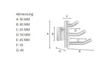 Vorschau: Smedbo House schwenkbarer Dreierhaken, chrom