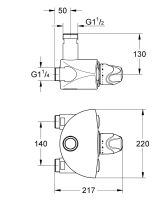 Vorschau: Grohe Grohtherm XL Thermostat-Batterie 1″, chrom