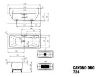 Vorschau: Kaldewei Cayono Duo Badewanne 170x75cm Mod. 724