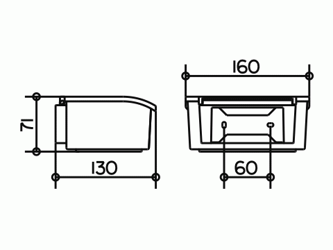 Keuco Elegance Feuchtpapierbox mit Porzellanbehälter Wandmodell, chrom/weiß