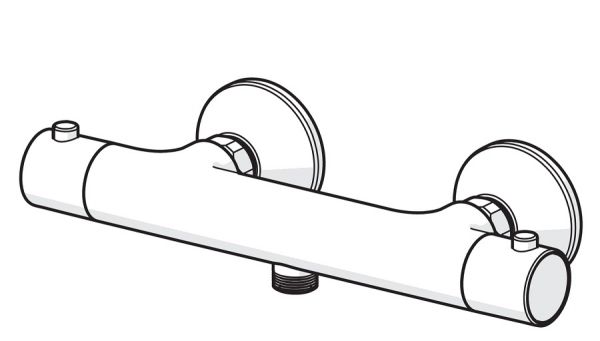 Hansa Hansaunita Brause-Thermostat-Batterie, mit Verbrühschutz, chrom