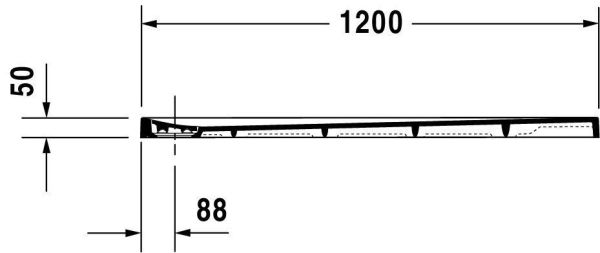 Duravit Stonetto Duschwanne rechteckig 80x120cm, Mineralguss