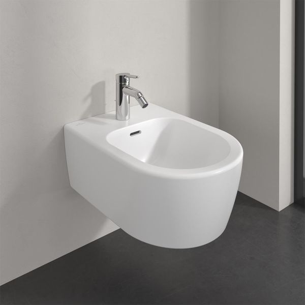 Villeroy&Boch Skyla Wand-Bidet 37x53cm, weiß matt mit CeramicPlus 448200RW