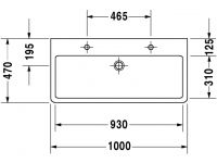 Vorschau: Duravit Vero Waschtisch 100x47cm, 2 Hahnlöcher, mit Überlauf, weiß