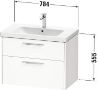 Vorschau: Duravit D-Code Möbelset 80cm Waschtisch mit Unterschrank