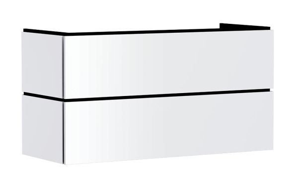 hansgrohe Xilesa E Unterschrank 118x47cm für Waschtisch 2 Schubkästen, Grifffuge, weiß matt 54264700