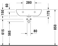 Vorschau: Duravit D-Code Waschtisch rechteckig 60x46cm, ohne Hahnloch, ohne Überlauf, weiß 2311600070