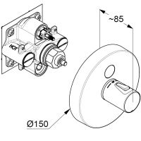Vorschau: Kludi Push Thermostat Unterputz für 1 Verbraucher, chrom 389020538