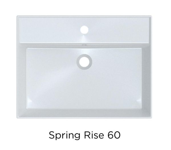 RIHO Spring Rise Waschtisch mit Waschtischunterschrank 60x46cm und Spiegelschrank, 2 Schubladen