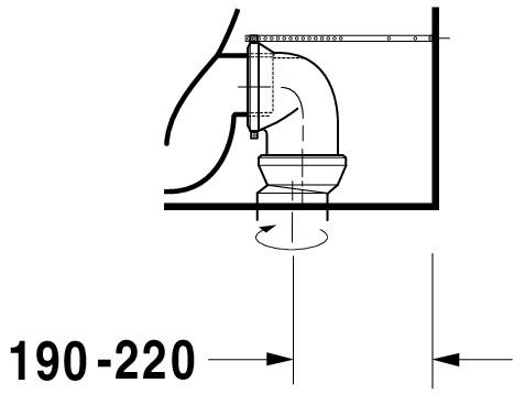 Duravit Starck 3 Stand-WC für Kombination, Tiefspüler 42x74cm, weiß