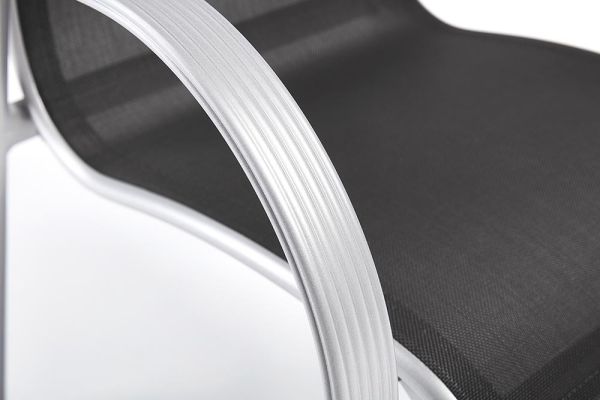 KETTLER Tampa Stappelsessel mit Armlehnen, silber/anthrazit