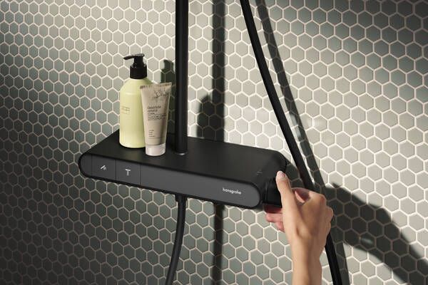 hansgrohe Activera Q Duschsystem 290 1jet EcoSmart+ ShowerTablet Select, schwarz matt