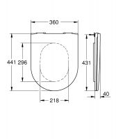 Vorschau: Grohe Essence WC-Sitz, abnehmbar, weiß