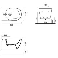 Vorschau: Catalano Sfera Wand-Bidet 55x35cm, CATAglaze+ BSF54