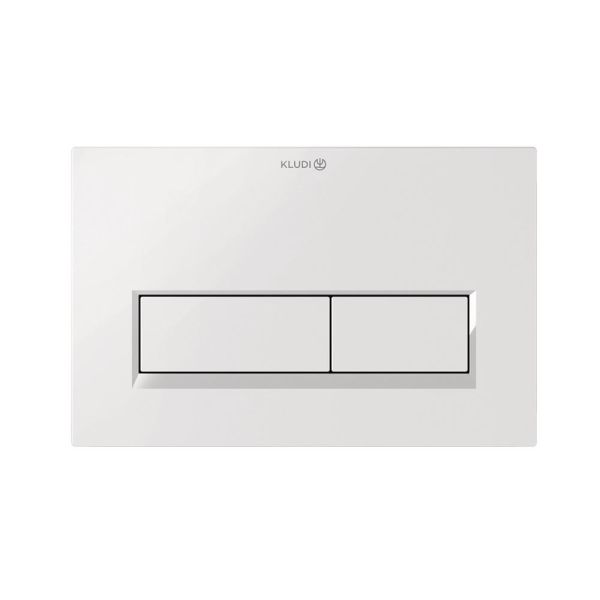 Kludi UNIFIX Betätigungsplatte eckig für 2-Mengen-Spülung, weiß glänzend 32PP0143 