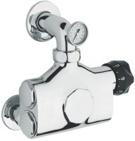 Vorschau: Grohe Abgangsbogen Ausladung 90mm mit Thermometer 1 1/2"x1/4" chrom Vorschau: Grohe Abgangsbogen Ausladung 90mm mit Thermometer 1 1/2"x1/4" chrom