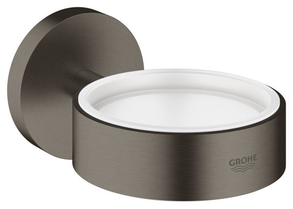 Grohe Essentials Halter für Becher, Seifenschale oder Seifenspender, hard graphite gebürstet