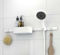 Vorschau: Hansgrohe WallStoris Push-Duschkopfhalterung, weiß matt 27917700