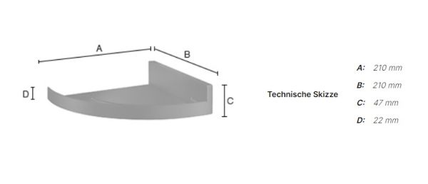 Smebo Sidline Eckregal, schwarz DB5011