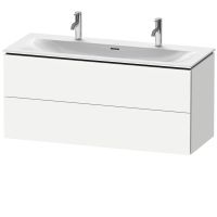 Duravit L-Cube Waschtischunterschrank wandhängend 122x48cm mit 2 Schubladen für Viu 234412, weiß, LC630901818