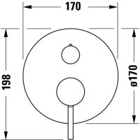 Vorschau: Duravit Circle Einhebel-Brausemischer Unterputz für 2 Verbraucher rund, chrom CE4210012010