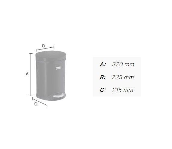 Smedbo Outline Lite Kosmetikeimer 6L, schwarz