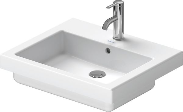 Duravit Vero Einbauwaschtisch rechteckig 55x46,5cm, mit 1 Hahnloch und Überlauf, weiß 0315550000