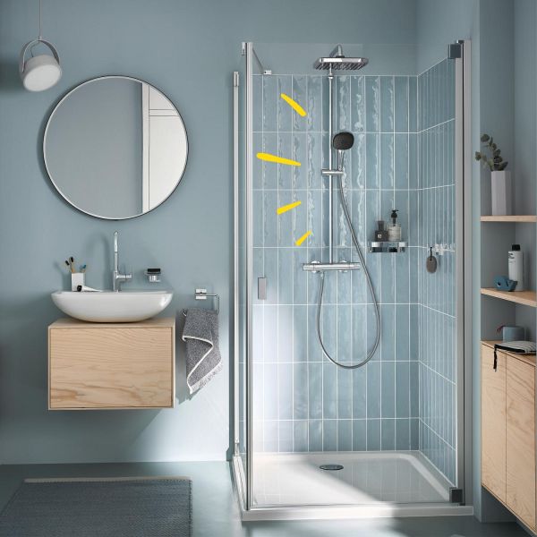 Grohe QuickFix Vitalio Comfort 250 Duschsystem mit Thermostat chrom 26697001 