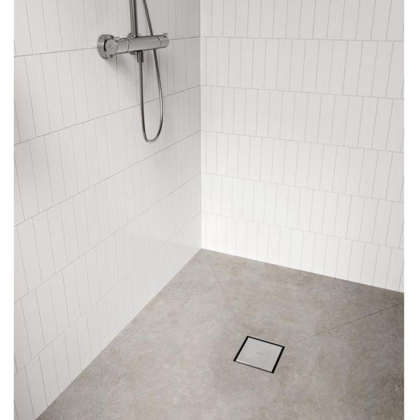 hansgrohe RainDrain Spot Plus Komplettset höhenverstellbar, befliesbar, edelstahl gebürstet 56226800