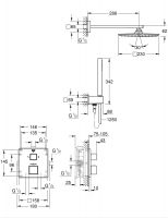 Vorschau: Grohe Grohtherm Cube Duschsystem Unterputz mit Rainshower Allure 230, chrom