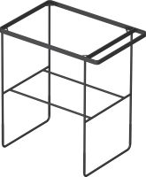 Vorschau: Duravit Dura Square Metallkonsole bodenstehend/Wandmontage zu Waschtisch 235360, schwarz matt 0031014600