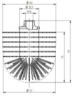 Vorschau: Avenarius WC-Bürstenkopf Ø60mm, weiß