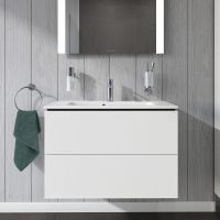 Duravit L-Cube Waschtischunterschrank wandhängend 82x39cm mit 2 Schubladen für ME by Starck 234283 weiß matt LC625701818