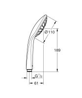 Vorschau: Vitalio Joy 110 Mono Handbrause 1 Strahlart 27316000