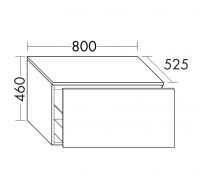 Vorschau: Burgbad Cube Unterschrank 80x52,5cm, 1 Auszug