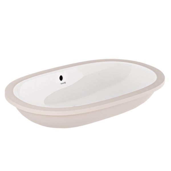 Kludi RESA Unterbau-Waschtisch 60x36cm oval mit Überlauf, weiß 59W0443