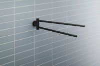 Vorschau: Duravit D-Code Handtuchhalter 2-armig, 44,7cm schwarz matt 0099224600